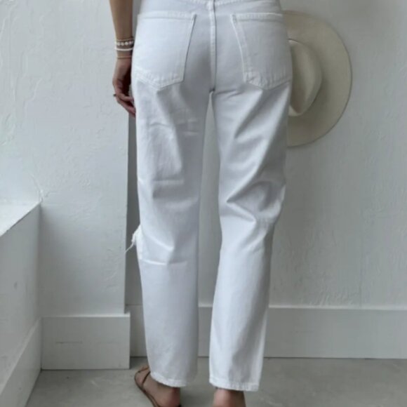 Citizens of Humanity Marlee Jeans White Straight Leg Breezeway Size 31 - Picture 3 of 6